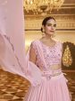 Myra Pink Gorgette Embroidered Designer Lehenga Choli Sale