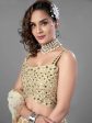 Myra White Heavy Embroidered Viscose Silk bridal Lehenga Supply