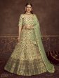 Myra Mint Green Art Silk Embroidered Designer Lehenga Cheap