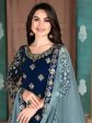 Myra Navy Blue Art Silk Embroidered Traditional Patiala Suit Sale