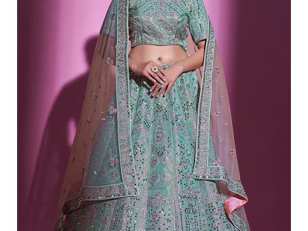 Myra Blue Gota Silk Embroidered Designer Lehenga Choli Discount