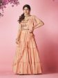 Myra Peach Art Silk Designer Lehenga Sale