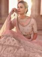 Myra Peach Embroidered Designer Lehenga Choli For Cheap