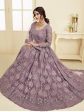 Myra Violet Heavy Embroidered Net Bridal Lehenga Fashion