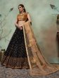 Myra Black Soft Net Heavy Embroidered Lehenga Online Hot Sale