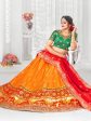 Myra Multicolour Jaquard Silk Designer Lehenga For Girls For Discount