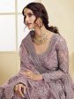 Myra Violet Heavy Embroidered Net Bridal Lehenga Fashion