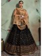 Myra Black Soft Net Heavy Embroidered Lehenga Online Hot Sale