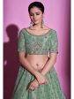 Myra Pista Green Gota Silk Embroidered Designer Lehenga Choli on Sale