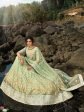 Myra Pastel Green Art Silk Lehenga on Sale