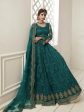 Myra Rama Green Heavy Embroidered Net Bridal Lehenga Online now