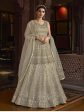 Myra Off White Embroidered Butterfly Net Anarkali Suit Sale