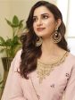 Myra Pink Georgette Embroidered Palazzo Suit Online Hot Sale