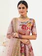 Myra Rosy Brown Floral Print Embroidered Designer Lehenga Fashion