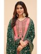 Myra Peach Georgette Embroidered Palazzo Suit Sale