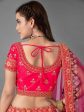 Myra Pink Heavy Embroidered Satin Bridal Lehenga Discount