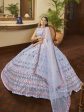 Myra Sky Blue Georgette Embroidered Designer Lehenga Sale