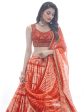 Myra Red Jaquard Embroidered Designer Lehenga Hot on Sale