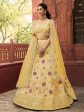 Myra Wedding Wear Yellow Organza Embroidered Lehenga Choli For Cheap