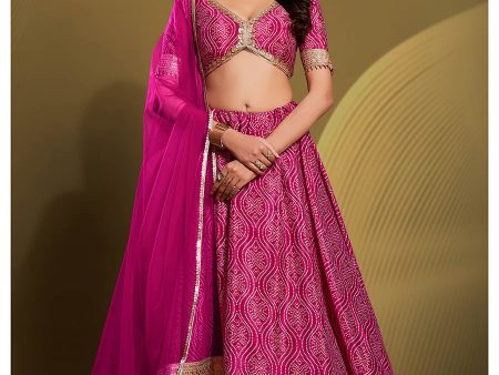 Myra Pink Crepe Embroidered Designer Lehenga Sale