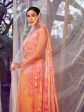 Myra Orange Silk Digital Printed Designer Lehenga For Discount