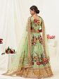 Myra Pista Floral Print Embroidered Designer Lehenga For Discount