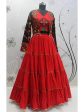 Myra Red Viscose Rayon Embroidered Designer Navratri Special Lehenga Online Hot Sale