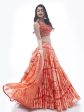 Myra Red Jaquard Embroidered Designer Lehenga Hot on Sale