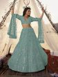 Myra Sea Green Embroidered Organza bridal Lehenga Hot on Sale